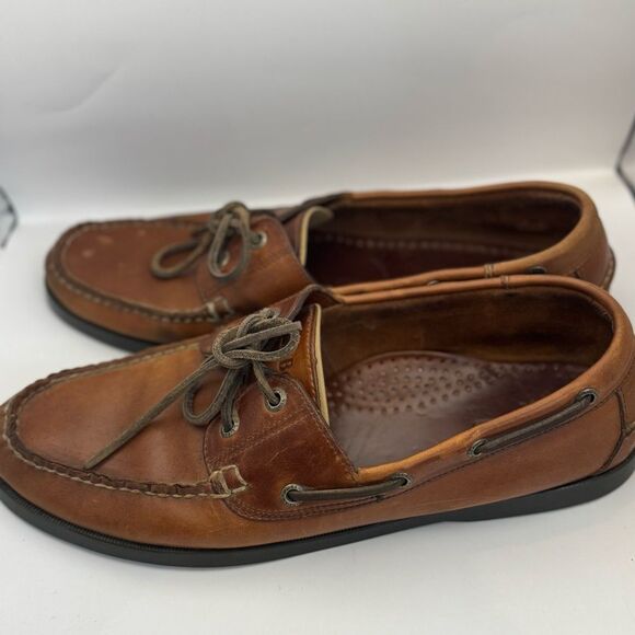 L.L. Bean Men's Boat Mocs Sz 12 Brown - Picture 4 of 9